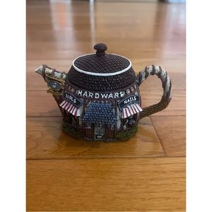 Hometown Teapot Cottages Hardware Store Miniature Tea Pot